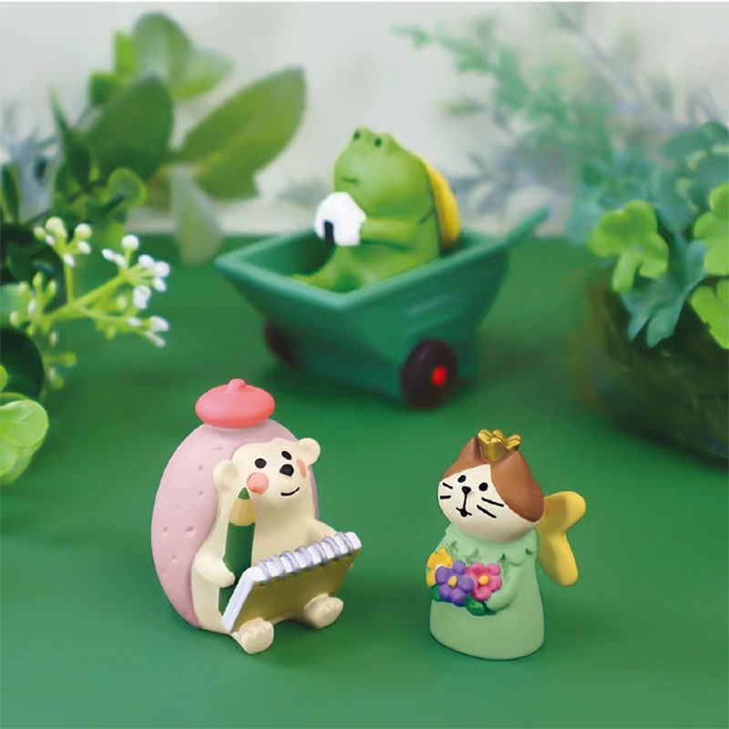 日本の猫デスクトップ装飾品 ZAKKA クリエイティブ漫画春の庭の装飾トレンディな DIY 樹脂工芸品装飾品|undefined