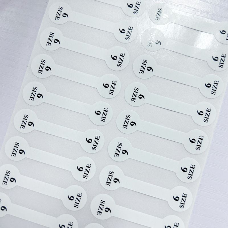 Ring size label jewelry price self-adhesive label paper price label ring grid gold weight label