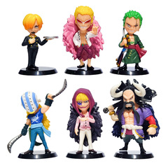 Figure of Luffy, Sanji, Zoro, and Kaido from One Piece, 6 different blind box characters, anime merchandise, model decorative ornament