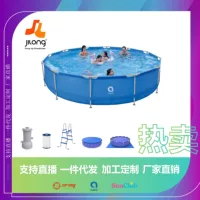 JILONG новый завод прямой голубой прямоугольный толстый кронштейн бассейн открытый рыбный Бассейн семейный бассейн