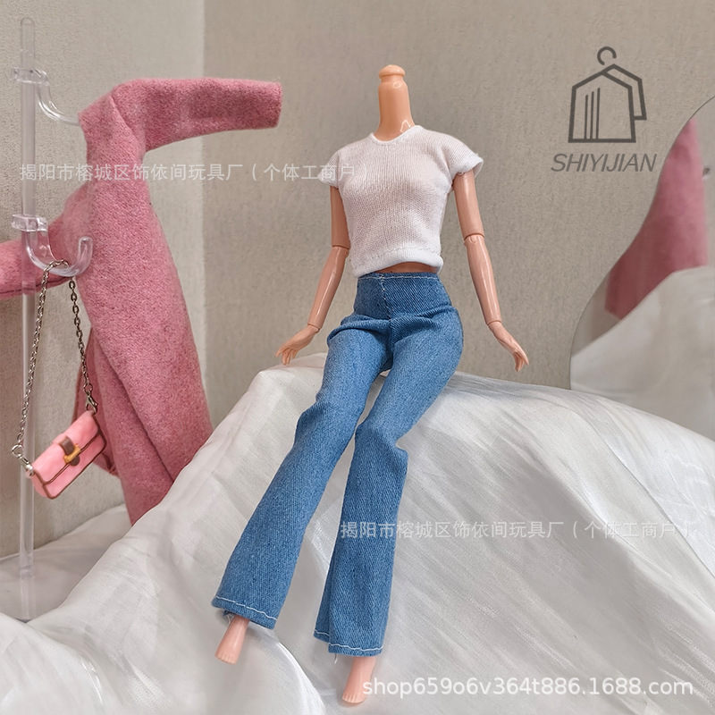 Foreign Trade New Model 30cm 11inch Barbie Doll Fashionista Simple Style Baby Clothes Set Princess Dress-Up Accessories