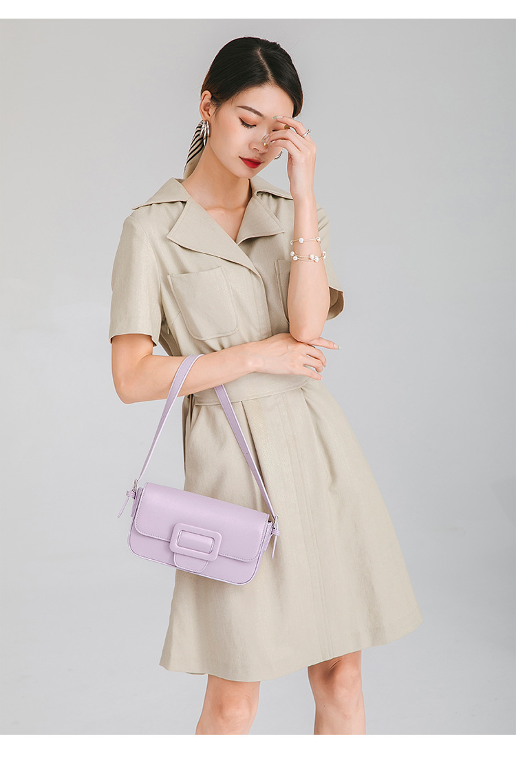 Wholesale Fashion Solid Color One-shoulder Underarm Bag display picture 20