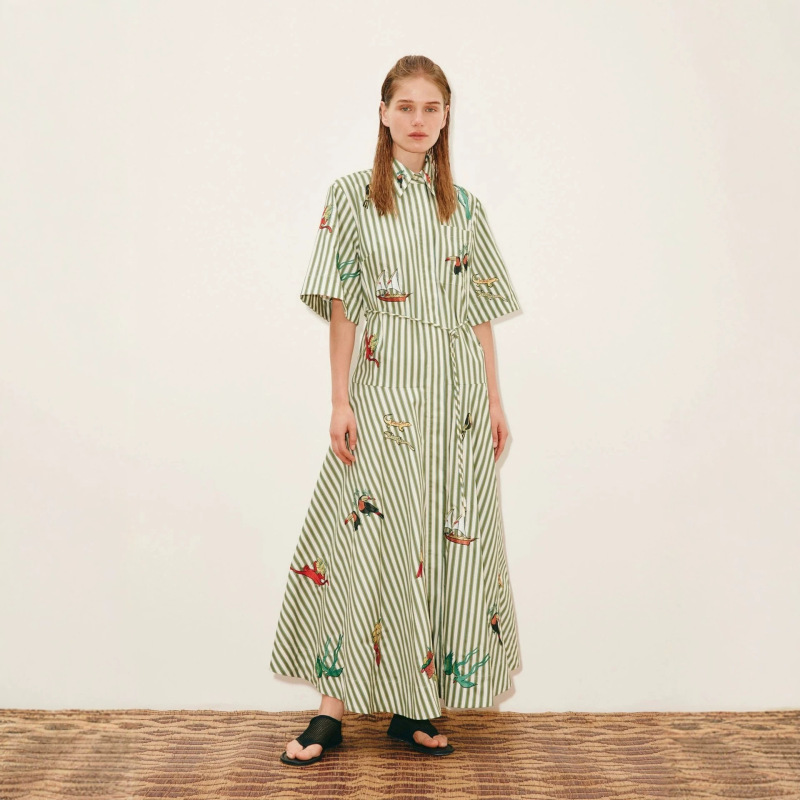 European and American Cross-Border 2026 Amazon Aliexpress Independent Site Casual Fashion Linen Shirt-Collar Cardigan Long Dress European and American Cross-Border 2026 Amazon Aliexpress Independent Site Casual Fashion Linen Shirt-Collar Cardigan Long Dress