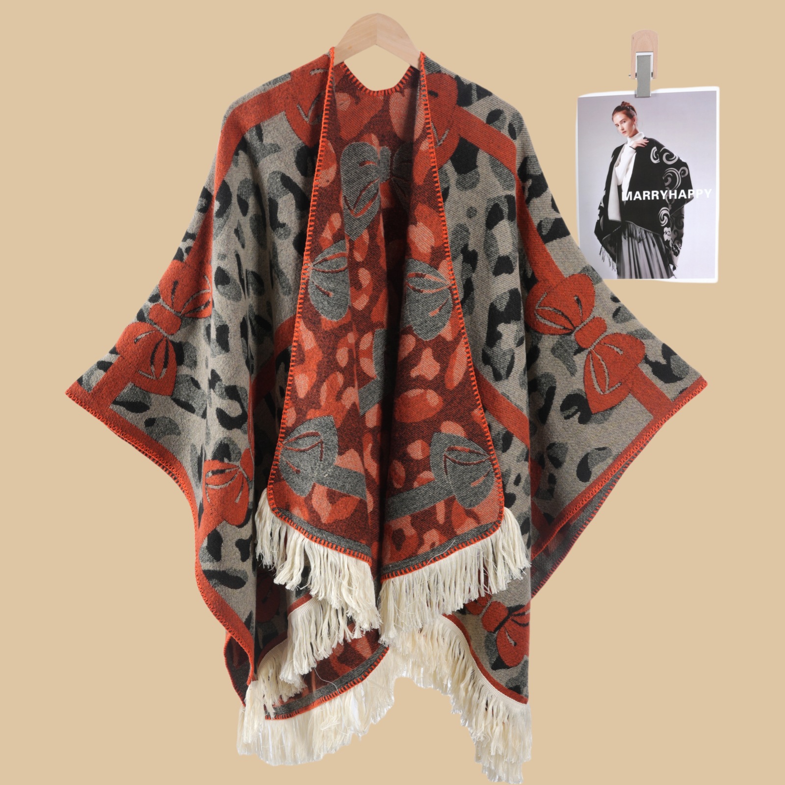 Damas retrógrado estilo nacional de lujo chal de viaje con una capa de capa de viaje del noroeste grande chal de horquilla nuevo