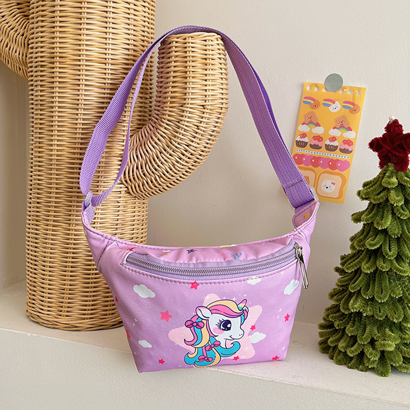 Bolsas de niños al por mayor transfronterizas de dibujos animados dinosaurios unicornios bolsas de pecho para niñas nuevas lindas bolsas de cintura para bebés