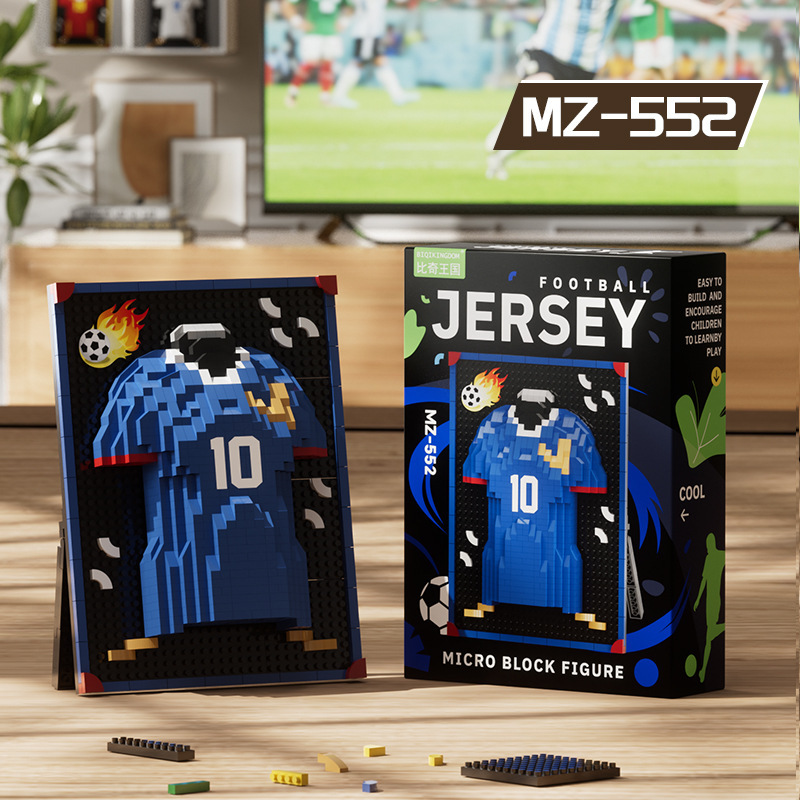 MZ - 552 Camiseta enmarcada - Azul #10 587 granos