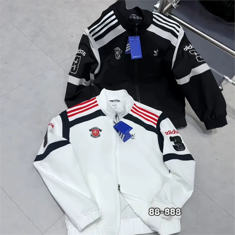 Popular Embroidered Sports Windbreaker for Men and Women, Loose-Fitting Woven American-Style Casual Stand-Collar Jacket 873