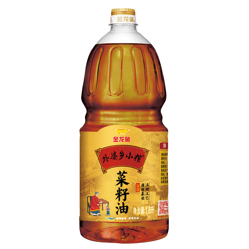 金龙鱼 外婆乡小榨菜籽油1.8L 食用油物理压榨家用炒菜油批发11