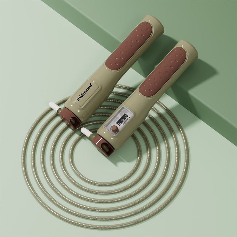 6588 Examen físico, examen físico, entrenamiento, cuerda de salto de conteo, longitud ajustable, cuerda de salto de alambre de acero de 4mm, examen de ingreso a la escuela secundaria