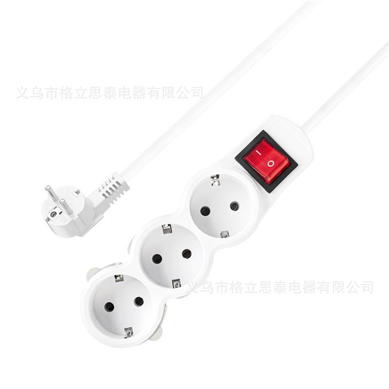 厂家直销排插带开关法式欧式排插插座有线插座非洲外贸电源接线板