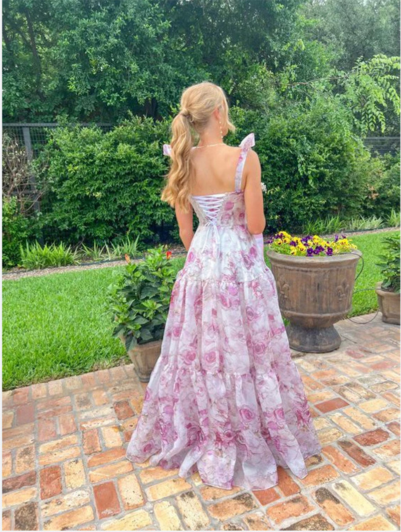 open lace back dress Afternoon Tea Dress ~ Cottage Floral Pink – Show Me Your Mumu main image 1