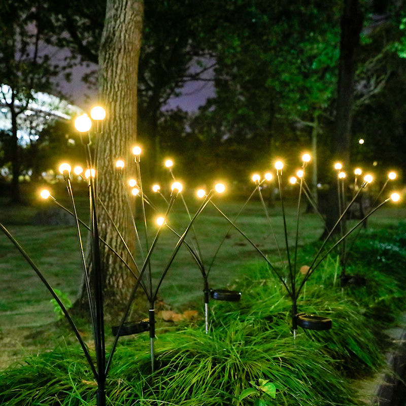 Patio impermeable jardín carga atmósfera decoración paisaje inducción solar lámpara solar al aire libre luciérnaga lámpara