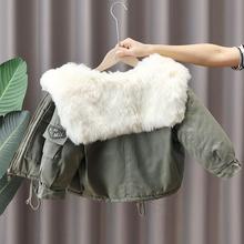 童装派克服宝宝外套秋冬新款宝宝加绒男童加棉男孩加厚洋气棉衣潮