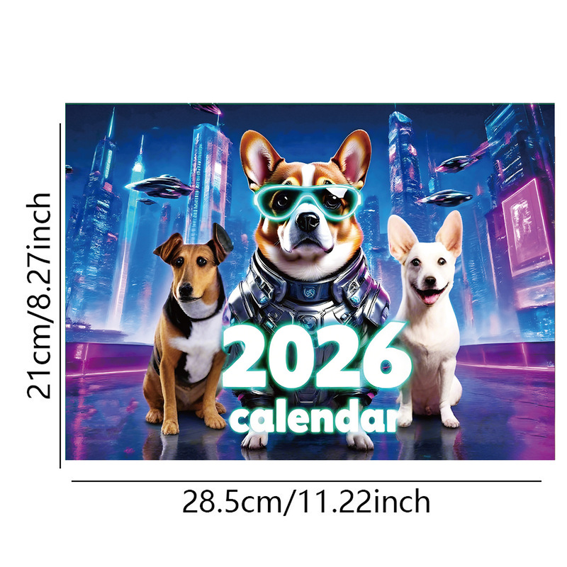 2026年跨境日历挂历亚马逊爆款合集线圈装订一手货源猫咪新款订制|undefined