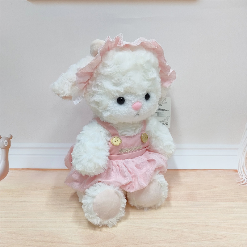 可愛くて快適なスカート、ウールぬいぐるみ、サスペンダースカート、羊人形、慰め人形、ギフト、子供のおもちゃ|undefined