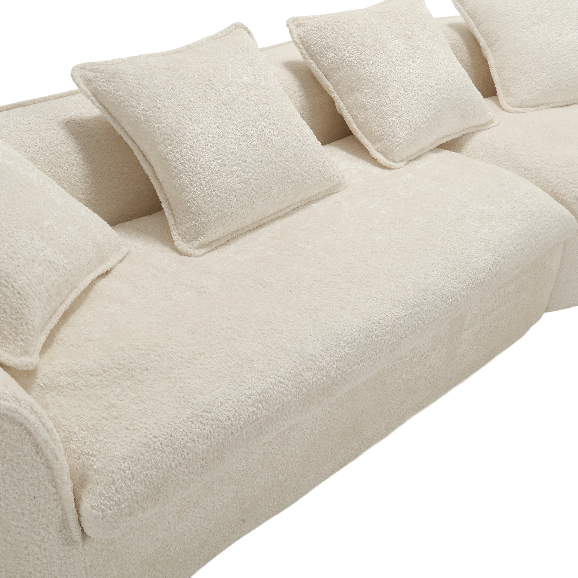 Sofá de compresión al vacío simple sofá tela desmontable velcro diseñador crema perezosa gran sentarse esquina profunda