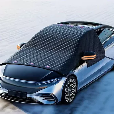 Car Magnetic Snow Shield with Thickened Aluminum Film, Sunshade for Front Windshield, Enlarged Moisture-Proof Oxford Cloth Snow Protection for Front Window