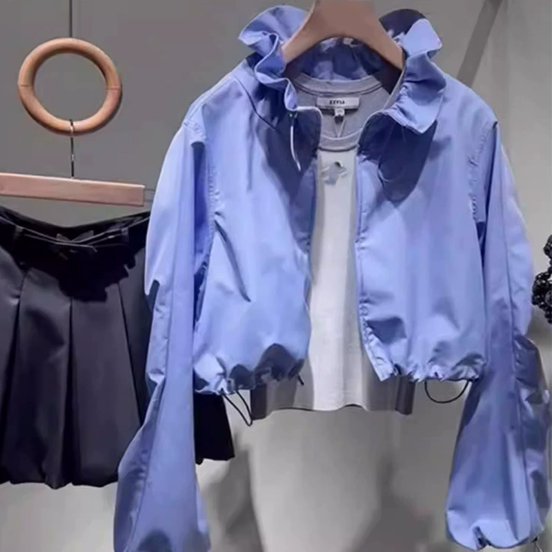 Весенняя синяя куртка, в стиле Chanel