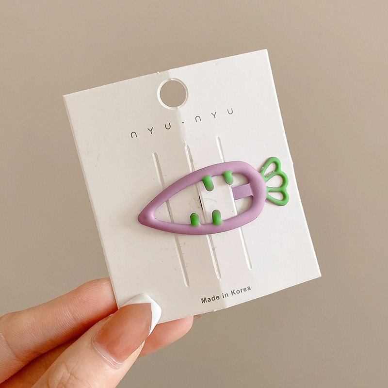 Pinza para el cabello de dopamina sin costuras de color caramelo clip lateral femenino flequillo clip para el cabello roto tocado clip de pico de pato y2k horquilla de una palabra