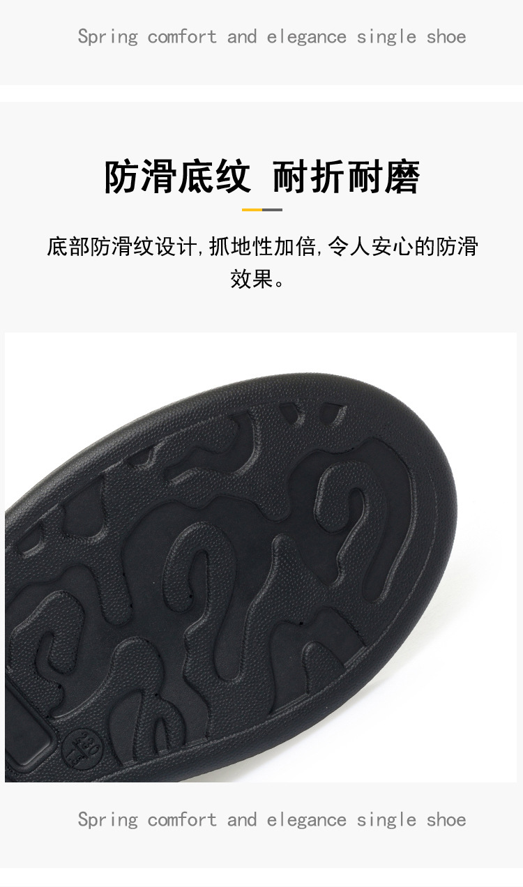 Dép sandal nữ da thật mũi kín quai chữ V đế dày — đen chi tiết 9