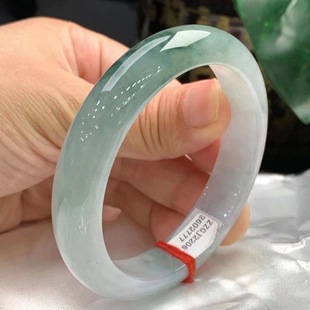 Myanmar Old Pit Jadeite Bracelet, Ice Waxy Jade Bracelet, Light Green Oil Green Floating Flower Transparent Jadeite Treated Jade Bracelet Wholesale