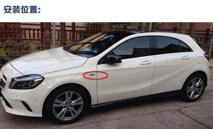 Metal Fender Side Stickers Suitable for Mercedes-Benz, Audi, Volkswagen, Toyota Car Fenders, Car Logo Three-Dimensional Decoration for the Body