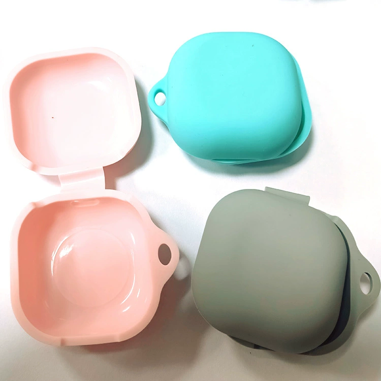 Силиконовый защитный чехол (Samsung Galaxy Buds Live), защита от падения, карабин D-образной застежки, многоцветный