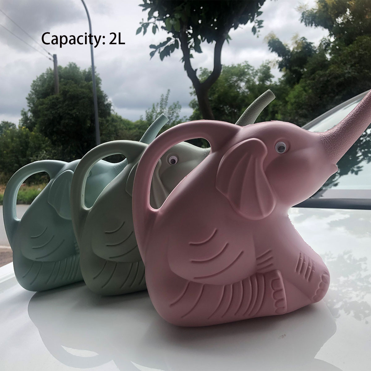 Elefante pequeño riego botella de agua de boca larga jardinería doméstica herramienta de riego planta suculenta floral maceta de riego