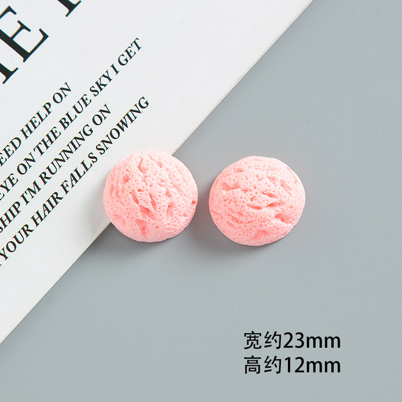 diy 模擬食品おもちゃアイスクリーム半円形アイスクリームボール手作りクリーム接着剤携帯電話ケースヘアピンジュエリー樹脂アクセサリー|undefined