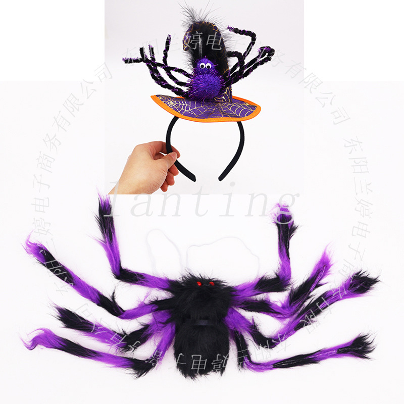 子供のハロウィーンパーティースパイダーバック装飾チュチュスカートヘッドバンドセットホリデーパーティー装飾cosスパイダーセット|undefined