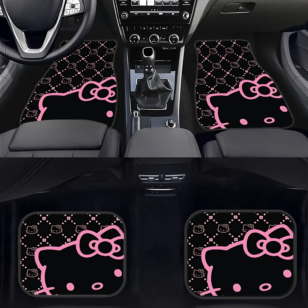 Cross-Border Best-Selling Cartoon Crystal Velvet Car Floor Mats, Stain-Resistant, Wear-Resistant, Easy to Care For, Universal Four-Piece Set of Car Floor Mats