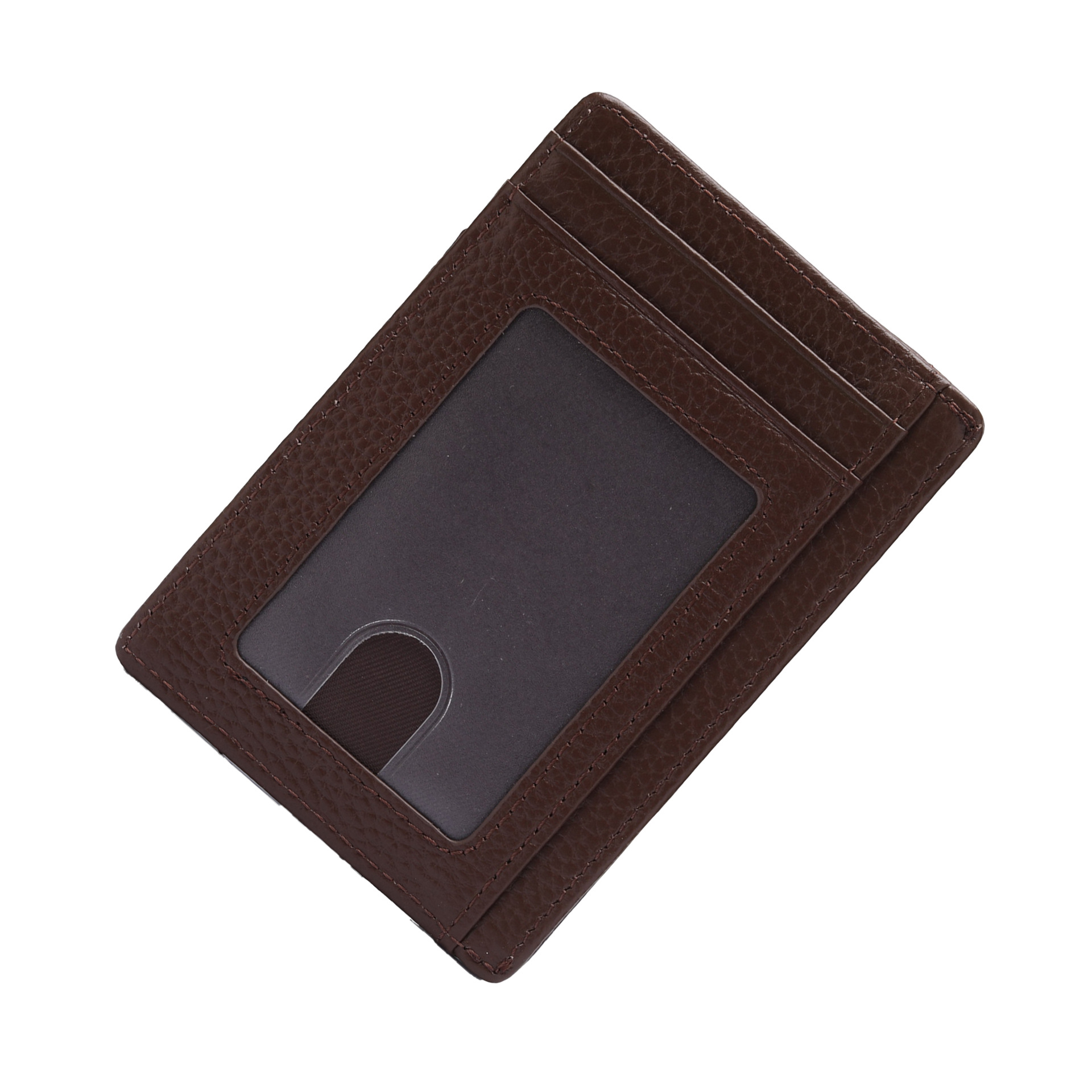 Amazon One Piece Multi-Function ID Bag RFID ultra-delgado anti-robo tarjeta de deslizamiento bolsa de tarjeta de cuero estampado de litchi