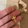 小众复古拉丝麦穗锁骨链