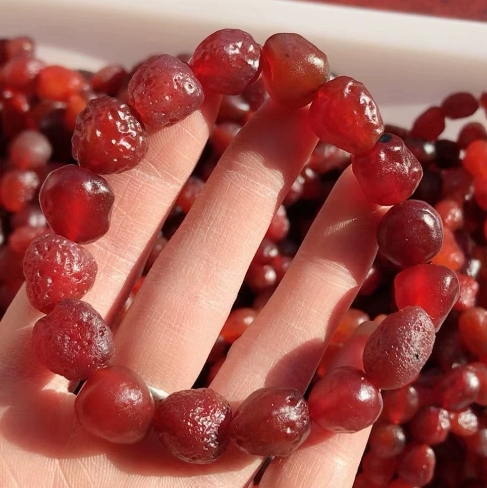 Фабрика оптом натуральный Alxa Gobi сырой камень агат изюм вино красный агат