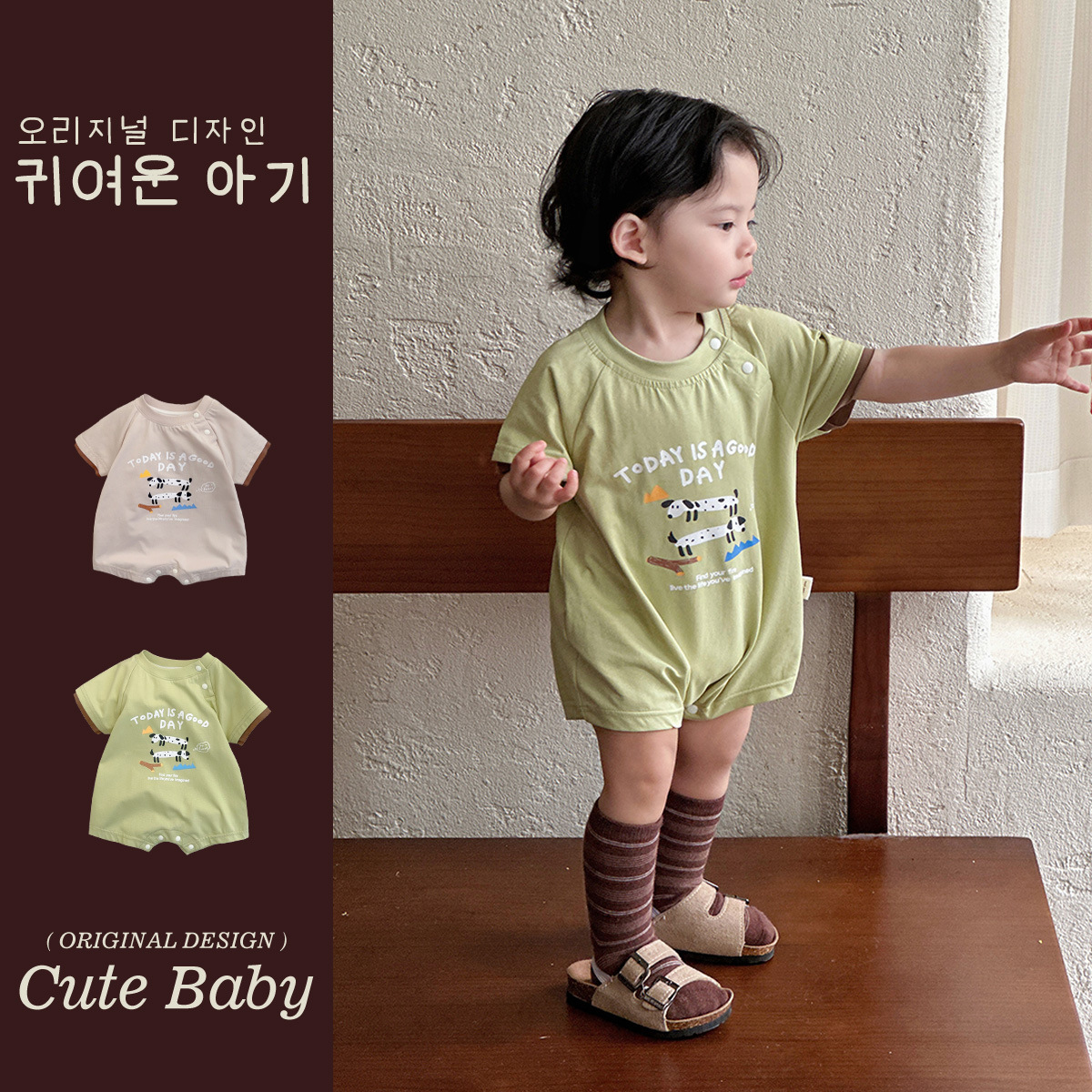 2025 verano nueva ropa recién nacido bebé dibujos animados manga corta delgada hebilla oculta mameluco bebé mono mameluco