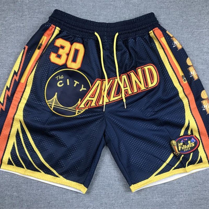Cross-Border Foreign Trade American-Style In-Stock Wholesale Pocket Pants Curry Champion Dark Blue Embroidered Basketball Training Pants