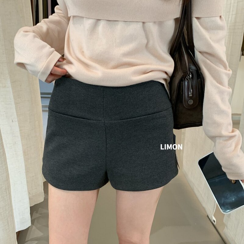 THE LIMON Lemon Green Tea 2026 Autumn High-Waisted Knit Straight Shorts for Women Slimming Casual Sports Hot Pants THE LIMON Lemon Green Tea 2026 Autumn High-Waisted Knit Straight Shorts for Women Slimming Casual Sports Hot Pants