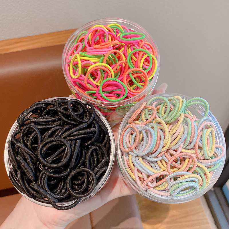 Banda de goma para niños no daña cabello de niña bebé elástico pulgar anillo para el cabello de bebé cuerda de la cabeza banda de goma adornamiento para el cabello