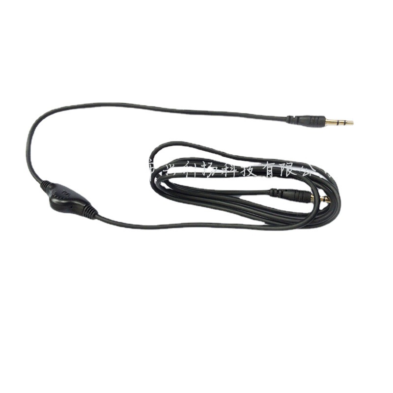 3.5公转母耳机控制线带开关调节3.5MM音频线线控线音箱控裸铜线