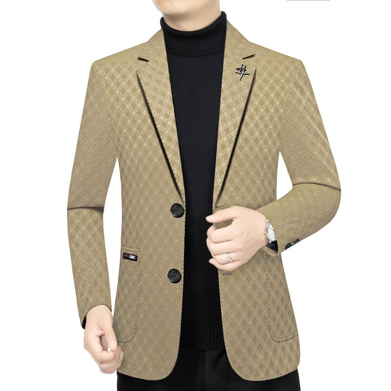 Solid Color Fashionable and Stylish Business Casual Suit for Men, 2026 Spring New Model, Trendy Blazer for Young and Middle-Aged Men