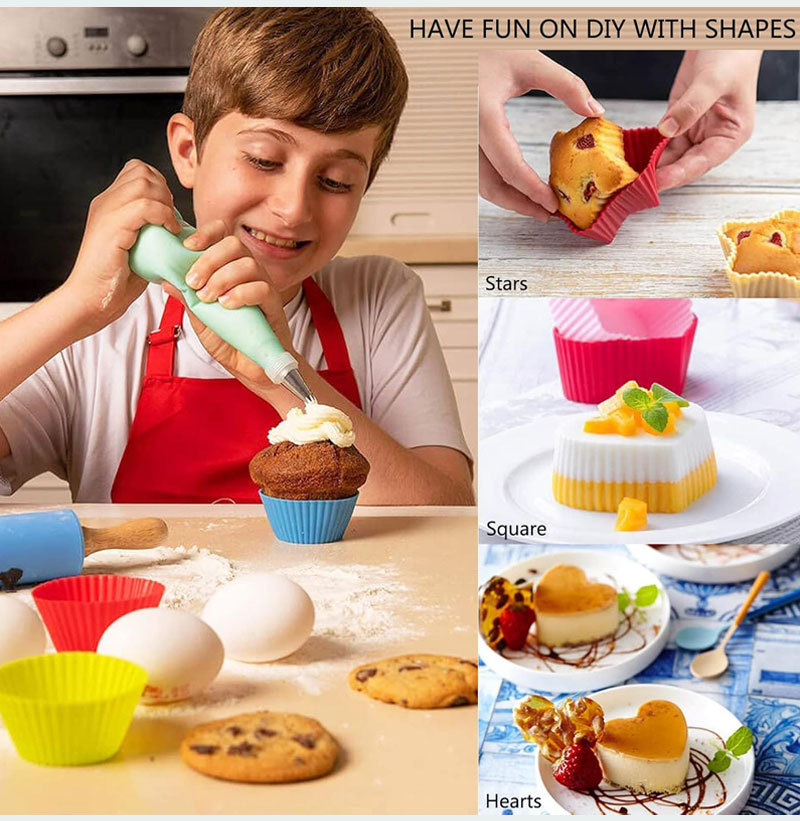 Red Heart, Flower Pattern Casual Red Heart Flower Silica Gel Kitchen Molds Cake Mold 1 Piece