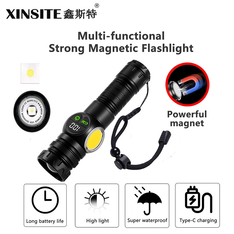 Сенсорный полностью автоматический зум фар XML-T6 рыбалка фара кемпинг ночная рыбалка фара водонепроницаемый