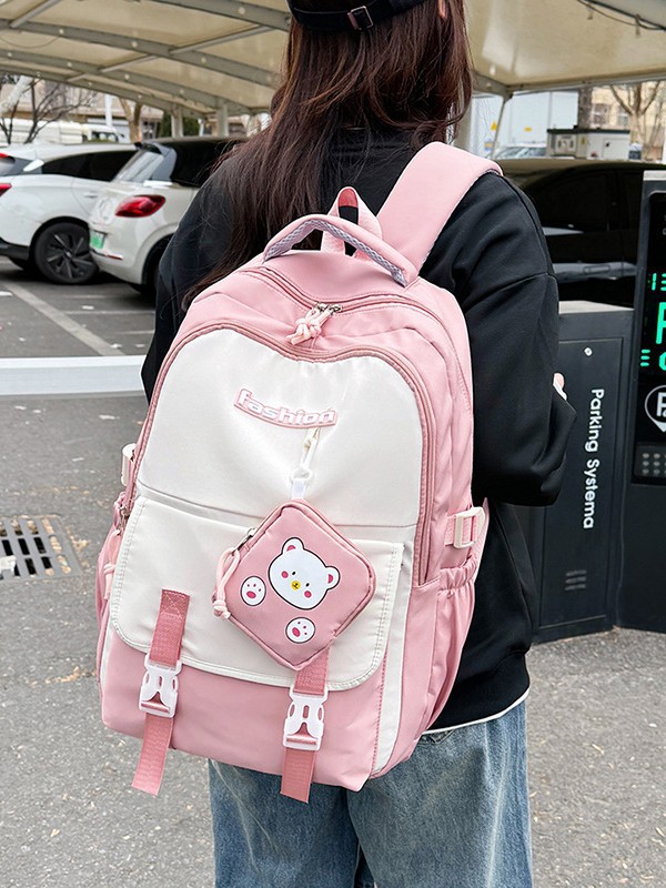 Nueva moda casual transfronteriza, anti-salpicaduras de agua, tela Oxford de gran capacidad, mochila escolar para estudiantes de secundaria y preparatoria, mochila para hombres y mujeres