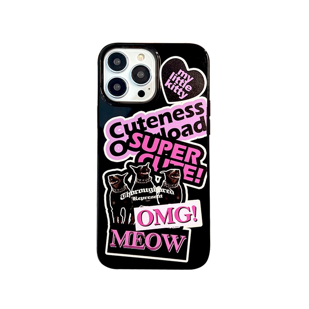 Mobile Phone Accessories Niche fashion brand dog suitable for 13promax mobile phone case iPhone16 11 black xr creative 15 soft cover 14_voghion.com