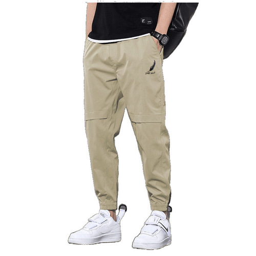 Men's overalls, teenagers, foot-tight pants, students 'trendy sweatpants, men's, loose casual pants, all-matching.