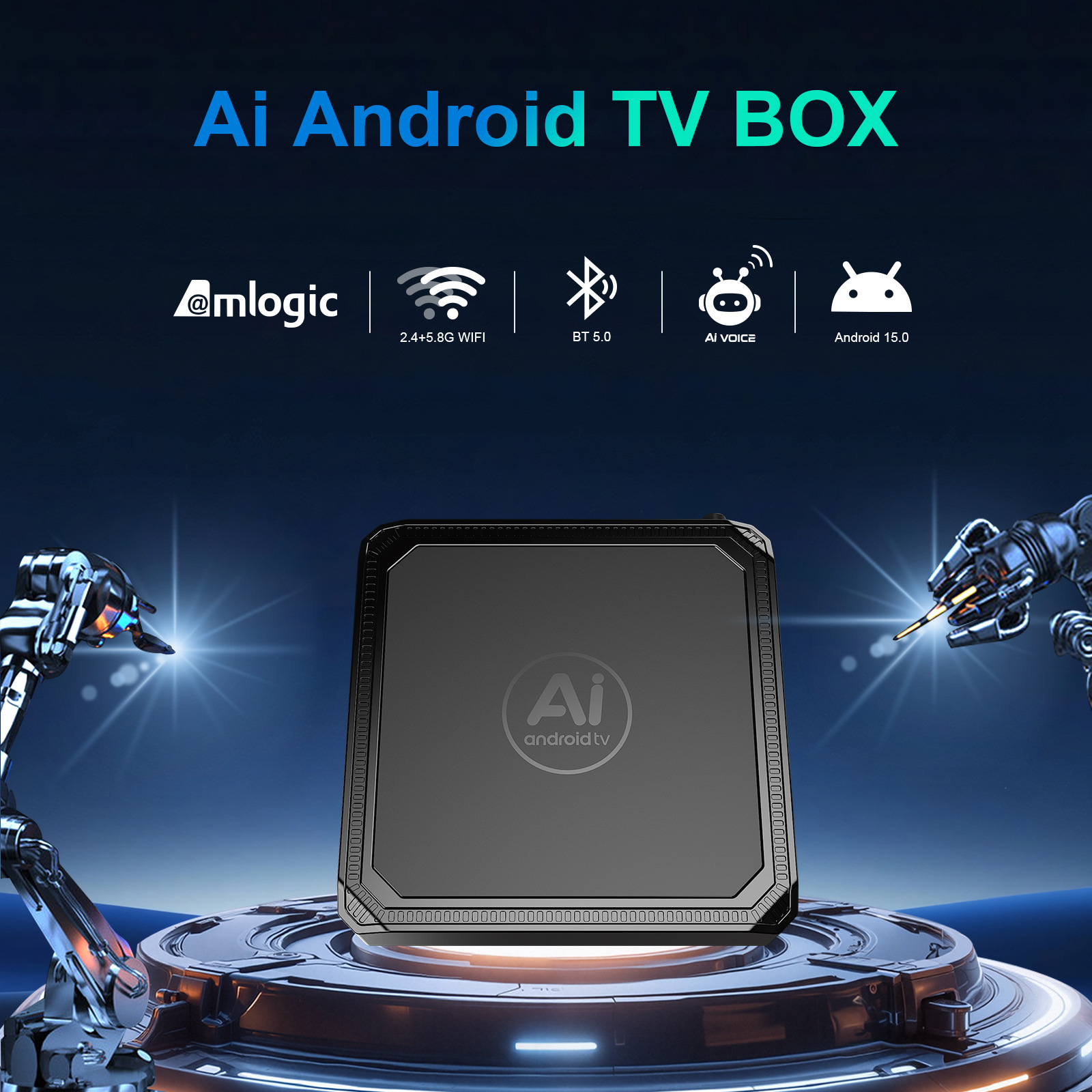 Cross-Border New I96Z22 Hd Tv Ai Set-Top Box Export Android Box 4K Network Player Tv Box