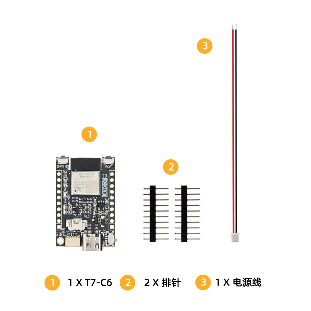 LILYGO ® T7-C6 ESP32-C6-Mini-1 Wi-Fi6 BLEAD/ZigBee SOC