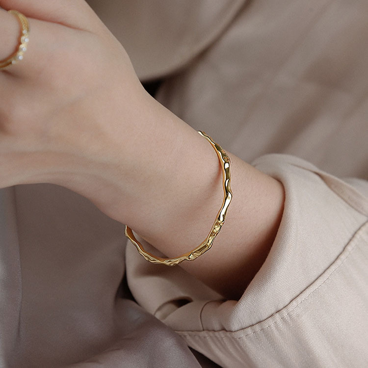 Geometric Sunburst Charm Bracelet For Women Adjustable Open Style_voghion.com