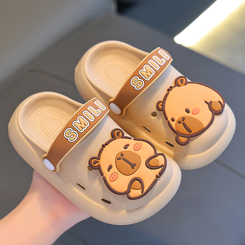 Capibara verano niños zapatos agujeros zapatos agujeros niños pedalear sensación de excremento anti-deslizante transpirable zapatos agujeros para niños mayores