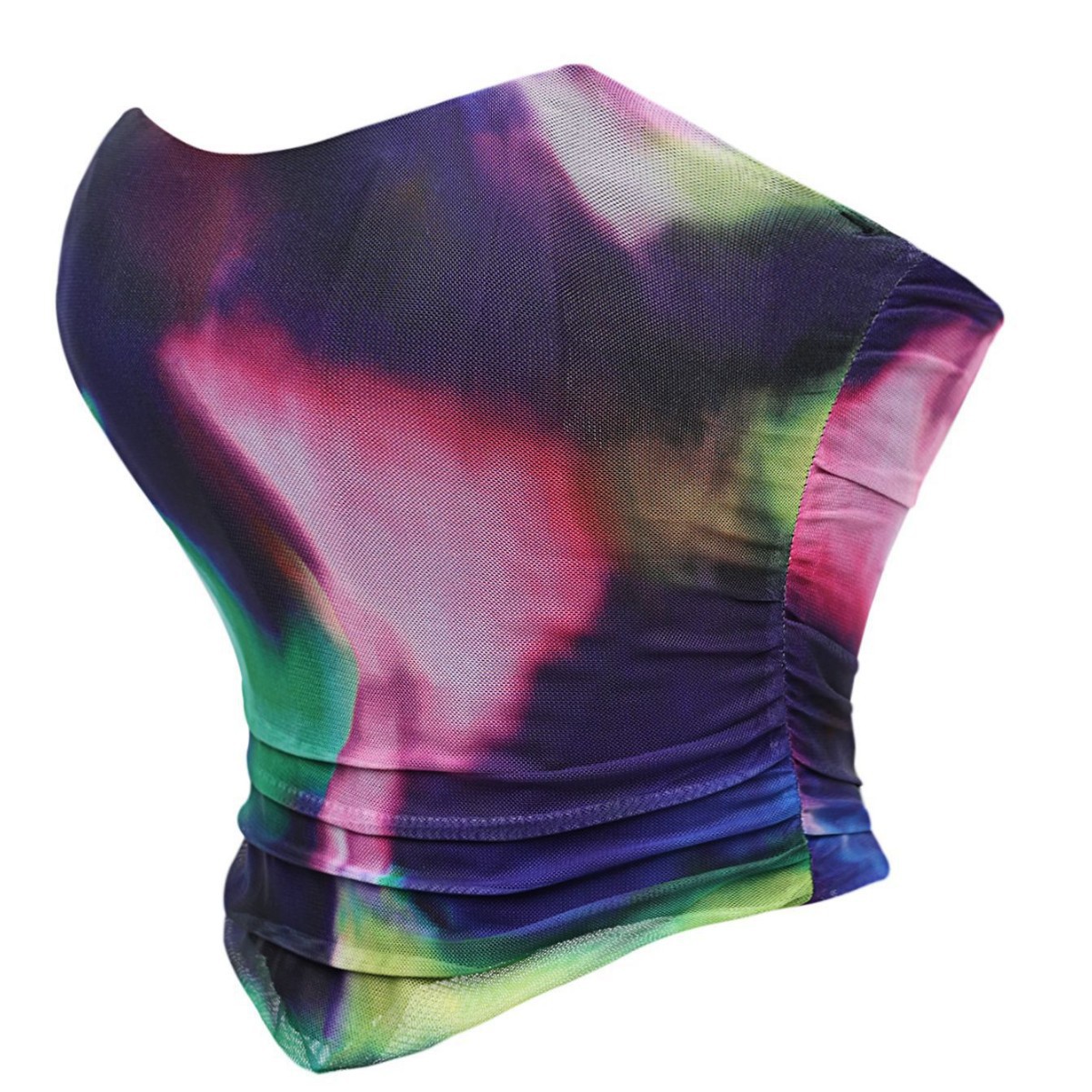 Color brillante, malla transpirable elástica, soporte de pecho sexy sin correa de hombro, chaqueta impresa, suministro transfronterizo Aliexpress